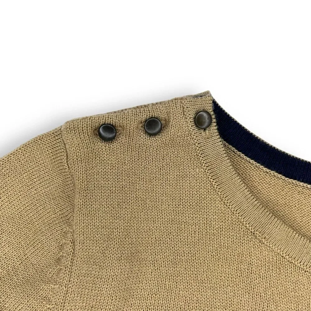 The Limited |‎ Merino Wool Sweater Women's Large Knit Round Neck Button Detail